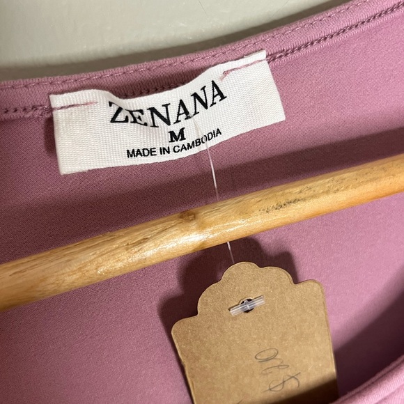 Zenana Pink Blouse NWT Size M - Picture 3 of 3